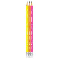   MAPED Grafitceruza radírral, HB, háromszögletű, MAPED "Black'Peps Neon", vegyes színek