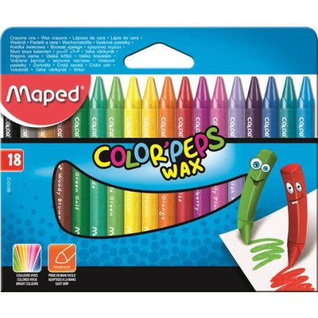MAPED Zsírkréta, MAPED "Color'Peps Wax", 18 különböző szín