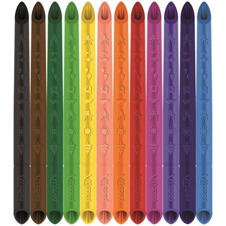 MAPED Színes ceruza készlet, háromszögletű, MAPED "Color'Peps INFINITY", 12 különböző szín