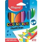 MAPED Zsírkréta, MAPED "Color'Peps" PlastiClean, 12 különböző szín