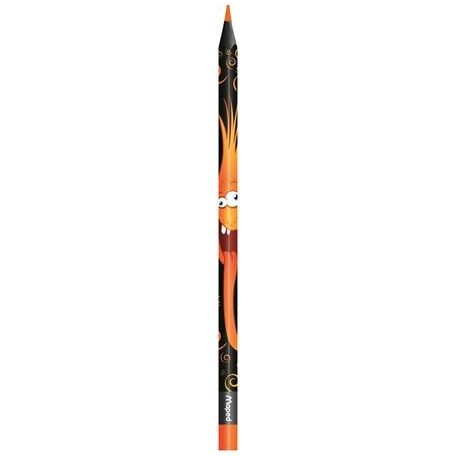 MAPED Színes ceruza készlet, háromszögletű, MAPED "Color'Peps Monster", 12 különböző szín