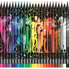   MAPED Színes ceruza készlet, háromszögletű, MAPED "Color'Peps Monster" 24 különböző szín