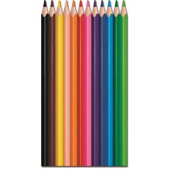   MAPED Színes ceruza készlet, háromszögletű, MAPED "Color'Peps Strong", 12 különböző szín