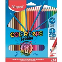   MAPED Színes ceruza készlet, háromszögletű, MAPED "Color'Peps Strong", 24 különböző szín
