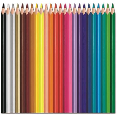 MAPED Színes ceruza készlet, háromszögletű, MAPED "Color'Peps Strong", 24 különböző szín