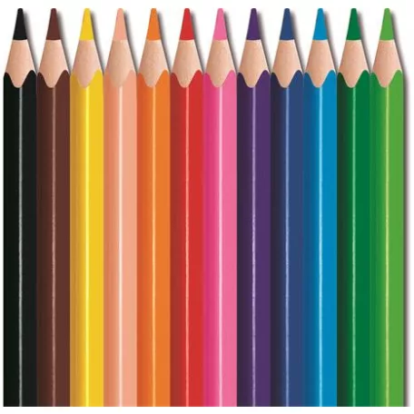 MAPED Színes ceruza készlet, háromszögletű, MAPED "Mini Color'Peps Strong", 12 különböző szín