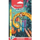MAPED Színes ceruza készlet, vastag, MAPED "Jungle Fever", 12 különböző szín