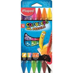   MAPED Olajpasztell kréta, MAPED "Color'Peps", 12 különböző szín