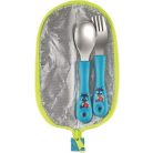 MAPED PICNIK Evőeszközkészlet, fém, szövet tok, MAPED PICNIK "Concept Miniz", mosómedve