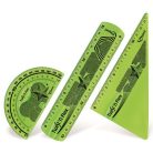 MAPED Vonalzókészlet, műanyag, törhetetlen, 3 darabos, MAPED "Twist'n Flex"