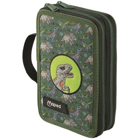 MAPED Tolltartó, töltött, 2 emeletes, cipzáras, MAPED, dinoszaurusz