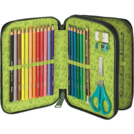 MAPED Tolltartó, töltött, 2 emeletes, cipzáras, MAPED, dinoszaurusz