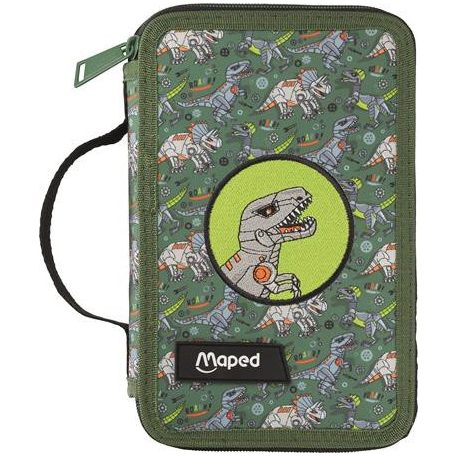 MAPED Tolltartó, töltött, 2 emeletes, cipzáras, MAPED, dinoszaurusz