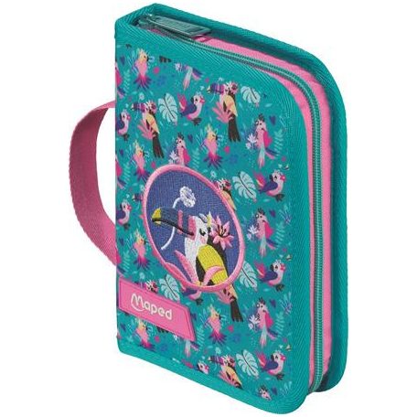 MAPED Tolltartó, töltött, klapnis, cipzáras, MAPED, trópusi