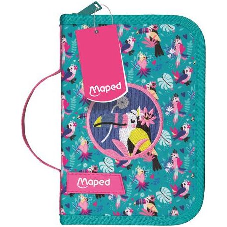 MAPED Tolltartó, töltött, klapnis, cipzáras, MAPED, trópusi