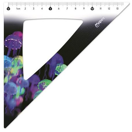 MAPED Vonalzókészlet, műanyag, 4 darabos, MAPED "Deepsea Paradise"