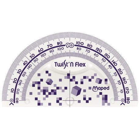 MAPED Vonalzókészlet, műanyag, törhetetlen, 3 darabos, MAPED "Pixel Party Twist'n Flex"