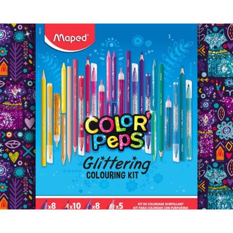 MAPED Csillámos színező készlet, MAPED "Color'Peps", 31 darabos