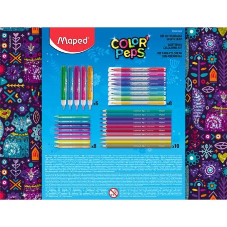 MAPED Csillámos színező készlet, MAPED "Color'Peps", 31 darabos