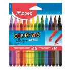 MAPED Színes ceruza és filctoll készlet, MAPED "Color'Peps INFINITY", 15+12 különböző szín