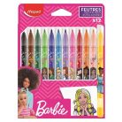 MAPED BB Filctoll készlet, 2,8 mm, kimosható, MAPED "Barbie", 12 különböző szín