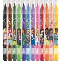   MAPED BB Filctoll készlet, 2,8 mm, kimosható, MAPED "Barbie", 12 különböző szín
