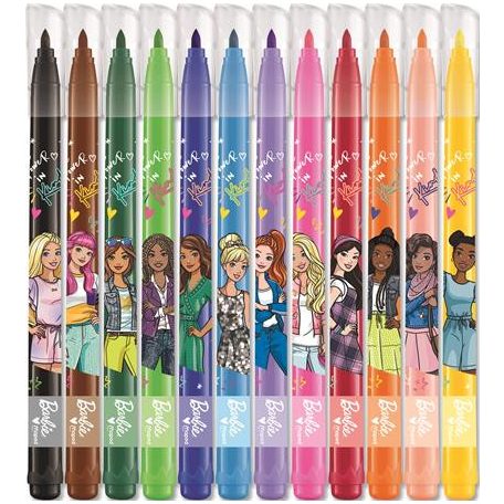 MAPED BB Filctoll készlet, 2,8 mm, kimosható, MAPED "Barbie", 12 különböző szín