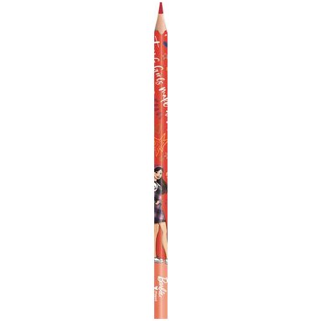 MAPED BB Színes ceruza készlet, háromszögletű, MAPED "Barbie", 12 különböző szín