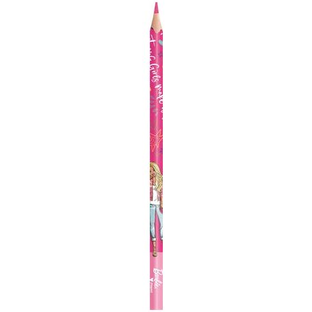 MAPED BB Színes ceruza készlet, háromszögletű, MAPED "Barbie", 12 különböző szín