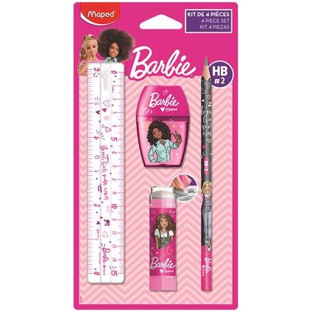 MAPED BB Írószer készlet, 4 darabos, MAPED "Barbie"