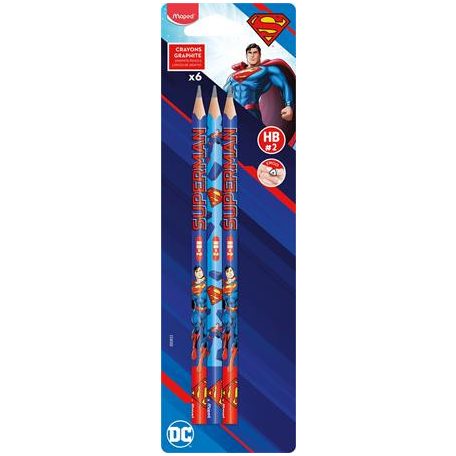 MAPED Grafitceruza, HB, háromszögletű, MAPED "Superman", 6 db