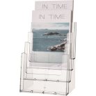 HELIT Prospektustartó, asztali, A4, 4 rekeszes, HELIT