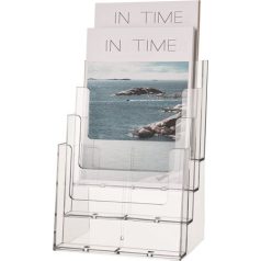 HELIT Prospektustartó, asztali, A4, 4 rekeszes, HELIT