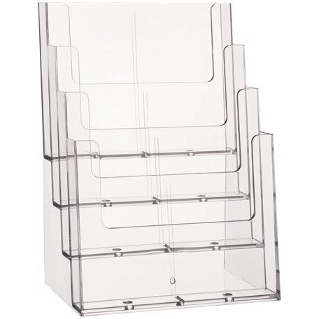 HELIT Prospektustartó, asztali, A4, 4 rekeszes, HELIT