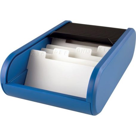 HELIT Névjegytartó, 300 db-os, rolós, fekvő, HELIT "Linear", kék