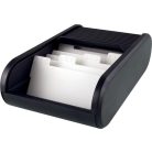 HELIT Névjegytartó, 300 db-os, rolós, fekvő, HELIT "Linear", fekete