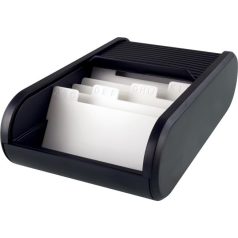   HELIT Névjegytartó, 300 db-os, rolós, fekvő, HELIT "Linear", fekete