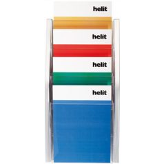 HELIT Katalógustartó, fali, A4, 4 rekeszes, HELIT, ezüst