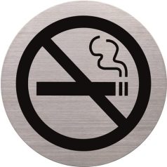   HELIT Információs tábla, rozsdamentes acél, HELIT, tilos a dohányzás