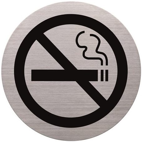 HELIT Információs tábla, rozsdamentes acél, HELIT, tilos a dohányzás