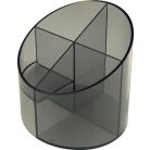 HELIT Írószertartó, 4 részes, HELIT "Economy", füstszínű