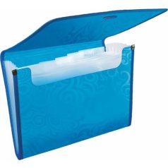   PANTA PLAST Harmonikamappa, A4, 6 részes, PP, gumis, PANTA PLAST "Tai Chi", kék