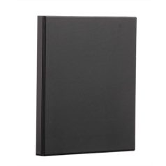   PANTA PLAST Gyűrűs könyv, panorámás, 4 gyűrű, 25 mm, A4, PP/karton, PANTA PLAST, fekete