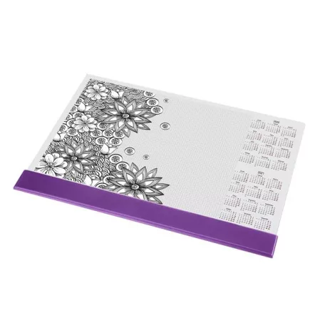 PANTA PLAST Könyökalátét, A3, 410x297 mm, színezhető, szamárfül védővel, PANTA PLAST, "virágos"