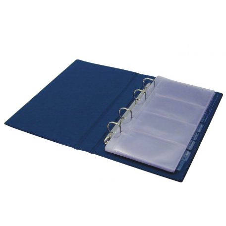 PANTA PLAST Névjegytartó, 200 db-os, gyűrűs, PANTA PLAST, fekete
