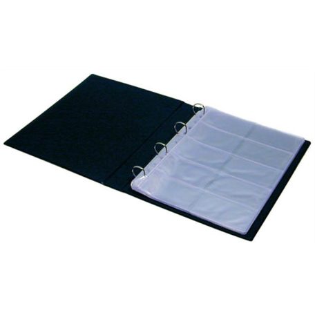 PANTA PLAST Névjegytartó, 400 db-os, gyűrűs, PANTA PLAST, fekete