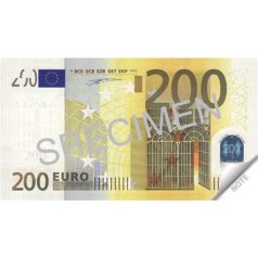   PANTA PLAST Jegyzettömb, 70 lap, 114x61,5 mm, PANTA PLAST "200 Euro"