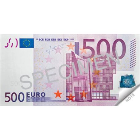 PANTA PLAST Jegyzettömb, 70 lap, 120x61,5 mm, PANTA PLAST "500 Euro"