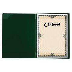   VICTORIA OFFICE Oklevéltartó, plüss, A4, VICTORIA OFFICE, zöld