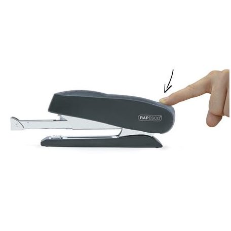 RAPESCO Tűzőgép, 24/6-8, 26/6-8, 50 lap, RAPESCO "Luna Half-Strip", fekete